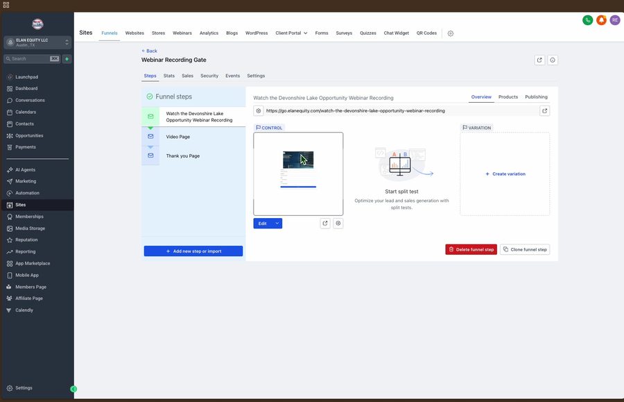 Workflows list with live enrollment stats